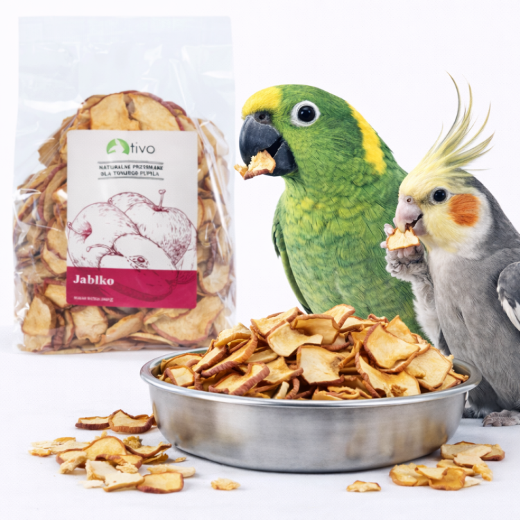 Chrupiące jabłko dla papug – naturalny przysmak owocowy | 100 g od ParrotPlanet.pl