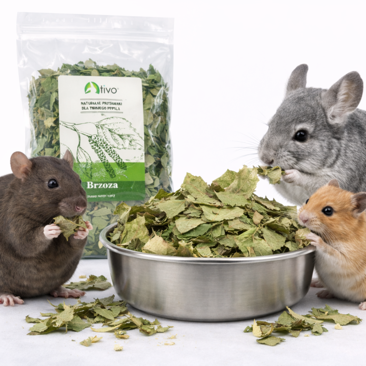TIVO Feuilles de bouleau pour rongeurs – complément végétal naturel | 150 g de ParrotPlanet.fr