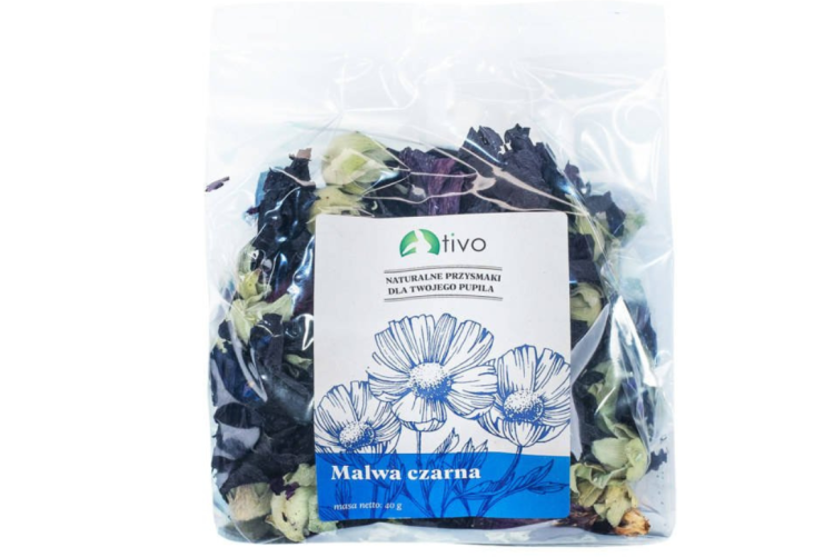 Pétales de mauve noire pour rongeurs – complément floral naturel | 45 g de ParrotPlanet.fr