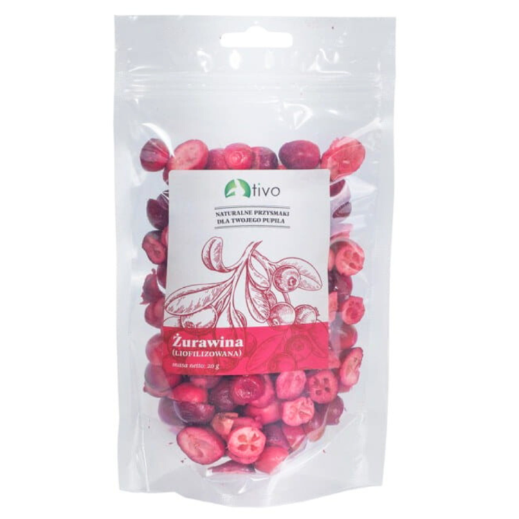 Canneberge lyophilisée croustillante pour rongeurs – friandise fruitée naturelle | 20 g de ParrotPlanet.fr