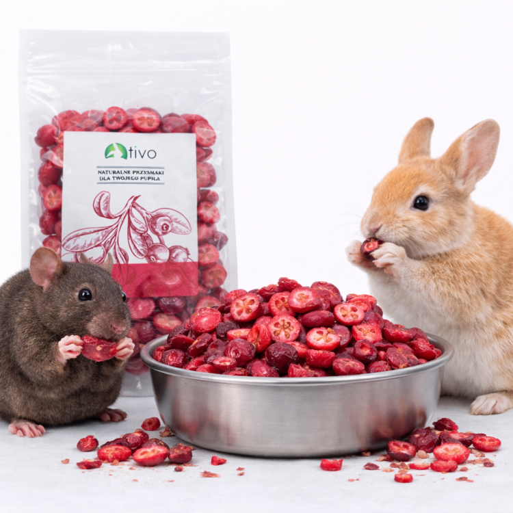 Canneberge lyophilisée croustillante pour rongeurs – friandise fruitée naturelle | 20 g de ParrotPlanet.fr