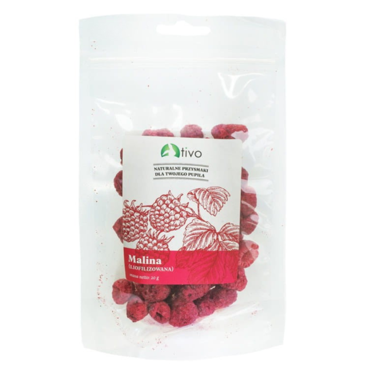 Framboise lyophilisée croustillante pour rongeurs – friandise pour le foraging et l’enrichissement | 20 g de ParrotPlanet.fr
