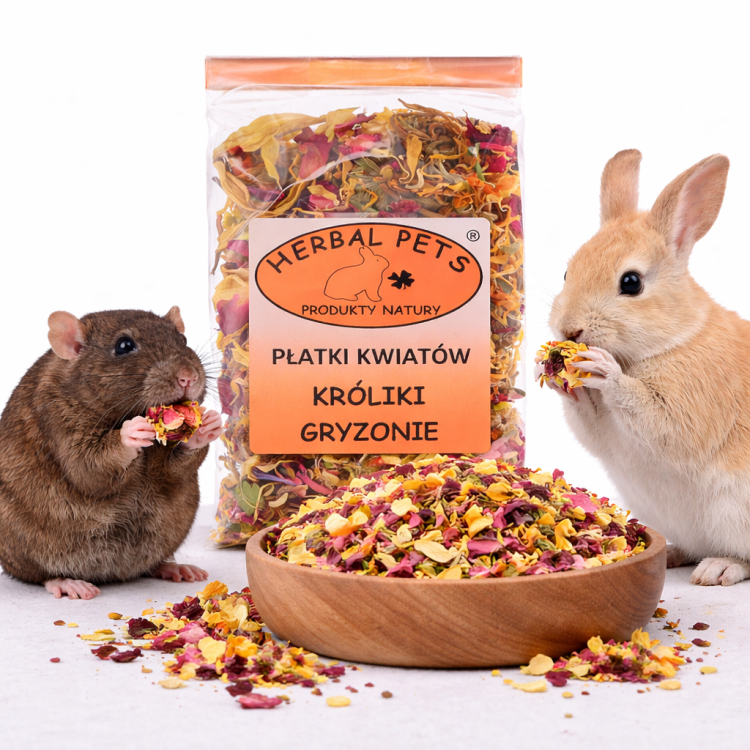 Fleurs séchées pour rongeurs - soutien naturel pour digestion et peau 30g  de  ParrotPlanet.fr