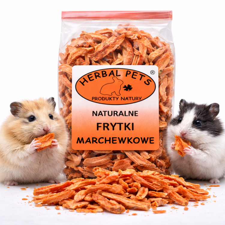 Frites de Carotte Naturelles - Snack Sain pour Lapins et Rongeurs 100g de ParrotPlanet.fr