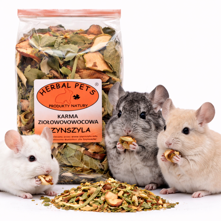 Mélange Naturel Herbes & Fruits « Vitalité Chinchilla » – Parrot Planet 150 g de ParrotPlanet.fr