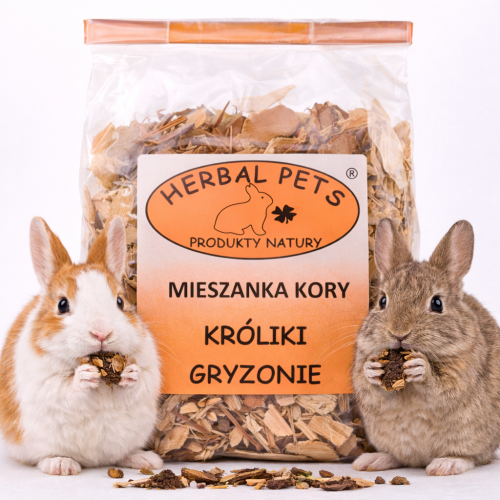 Mélange d'écorce pour rongeurs et lapins - soutien digestif et dentaire 75g de ParrotPlanet.fr