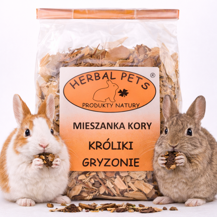 Mélange d'écorce pour rongeurs et lapins - soutien digestif et dentaire 75g de ParrotPlanet.fr