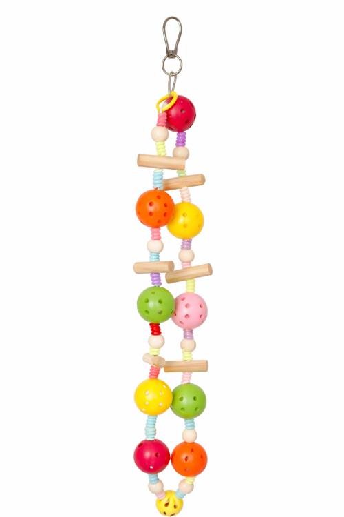 Jouet Chaîne Coloré avec Clochettes pour Perroquets – Jouet d’Activation pour Cage de ParrotPlanet.fr