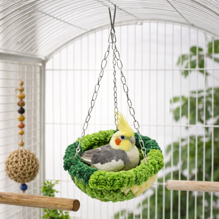 Cachette des Perroquets – Grotte / Hamac Douillet pour Petits et Moyens Perroquets de ParrotPlanet.fr