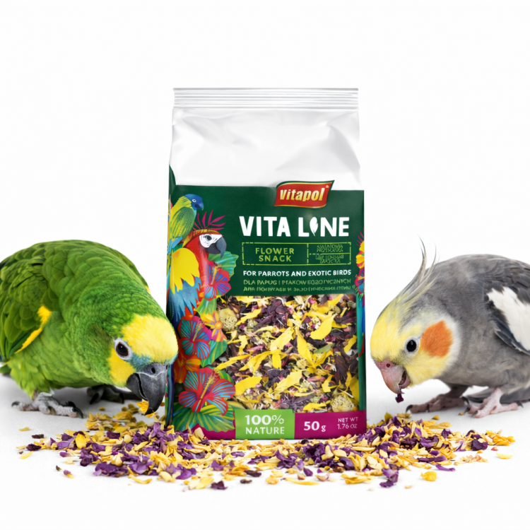 Vitapol VITALINE - Kwiatowa przekąska dla wszystkich papug 50g od ParrotPlanet.pl