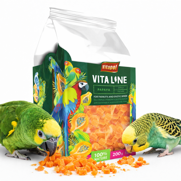 Vitapol VITALINE - Papaja dla wszystkich papug 200g od ParrotPlanet.pl