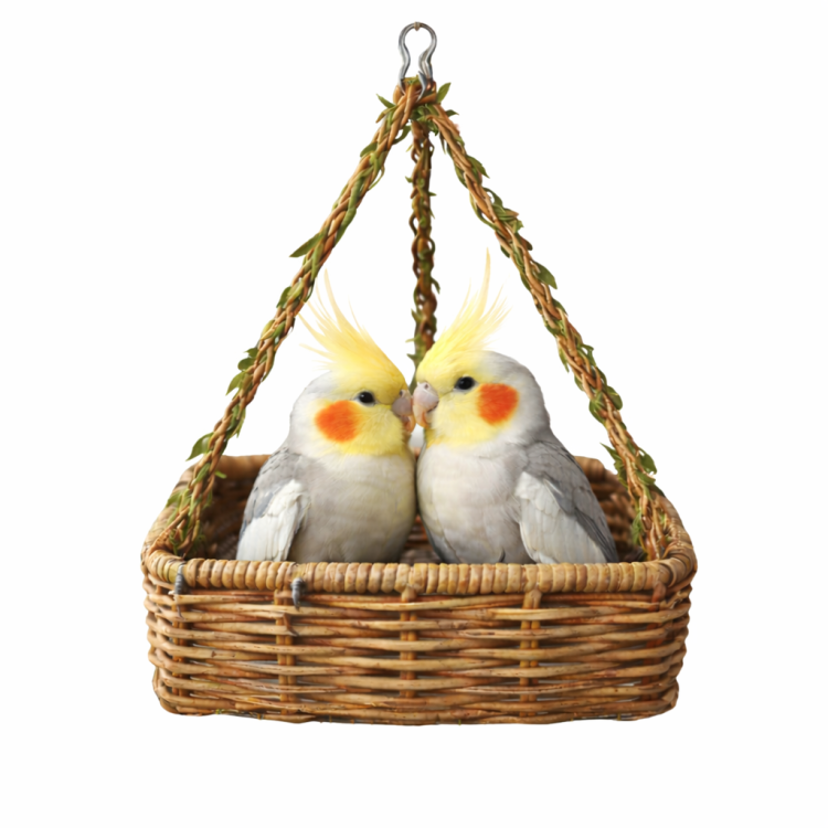 Baie des Perroquets – Hamac Carré Suspendu de Repos 15 × 15 × 4 cm de ParrotPlanet.fr