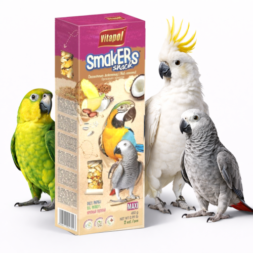 VitaPol- SMAKERS MAXI ORZECHOWO-KOKOSOWY DLA DUŻYCH PAPUG 450 g od ParrotPlanet.pl