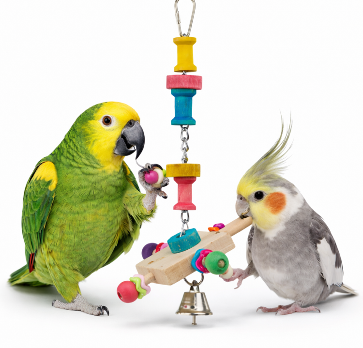 Colorful toy - zabawka z drewna dla średnich i dużych papug od ParrotPlanet.pl