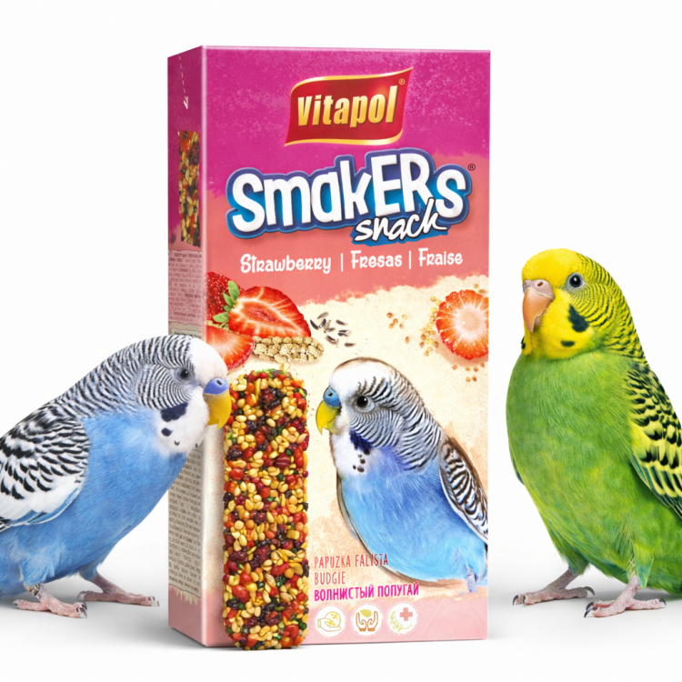Vitapol - Smakers truskawkowy - kolba dla papużki falistej 2szt 90g od ParrotPlanet.pl