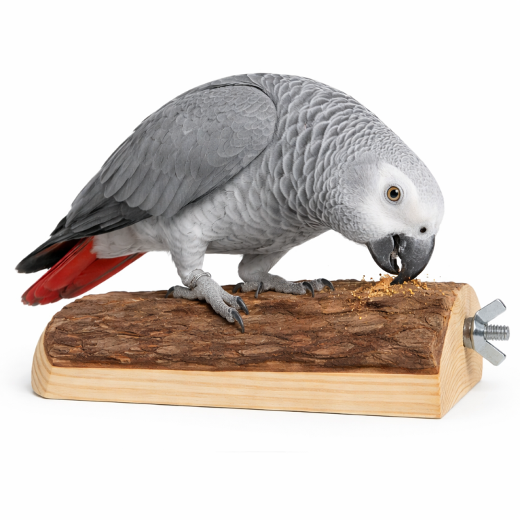 Żerdź naturalna - Płaska dla małych i średnich papug od ParrotPlanet.pl