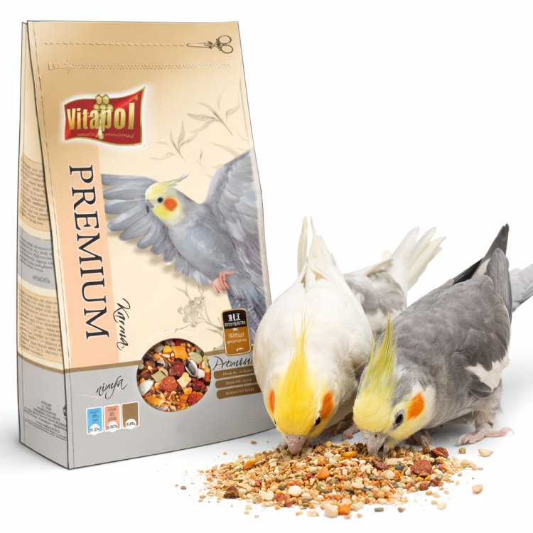 Vitapol Premium Mieszanka dla Nimf 1 kg – Pełnoporcjowa Karma z Owocami, Warzywami i Ekstrudatem od ParrotPlanet.pl