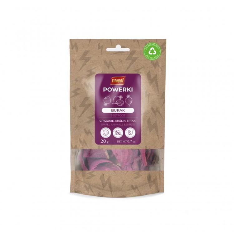 Powerki Vitapol Betterave Lyophilisée 20 g – Friandise Naturelle pour Rongeurs de ParrotPlanet.fr
