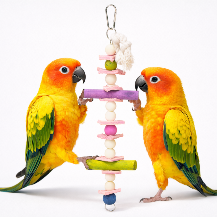 Papuzia Fiesta - Chrupiąca zabawka dla papug - Falista Nimfa - 28 cm od ParrotPlanet.pl