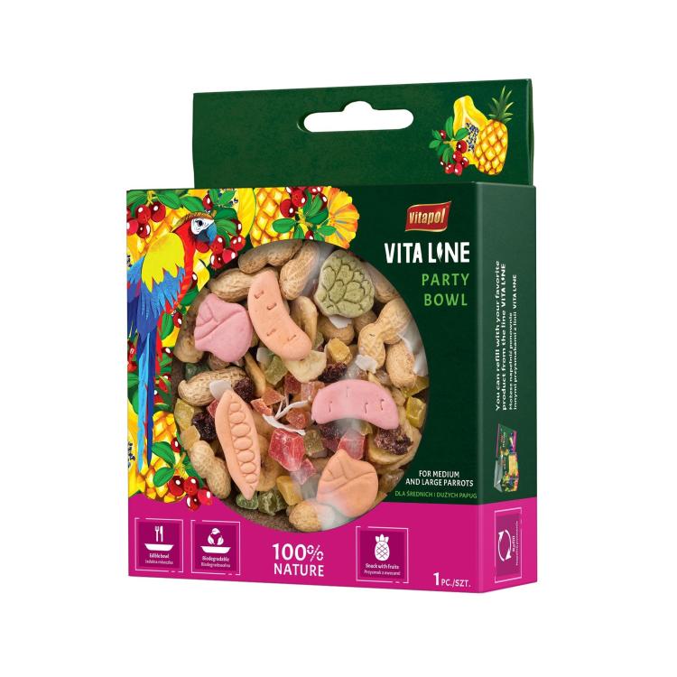 Vitapol Vitaline Party Bowl – Zdrowa Przekąska dla Średnich i Dużych Papug  od ParrotPlanet.pl