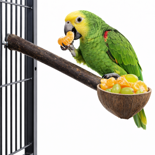 Żerdź z kokosową miską dla wszystkich papug od ParrotPlanet.pl