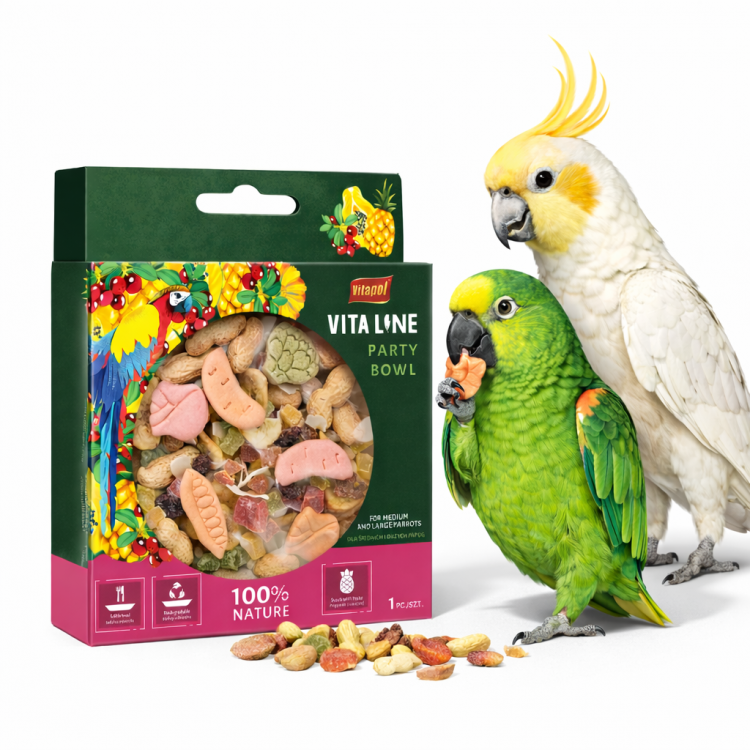Vitapol Vitaline - Party Bowl przekąska dla średnich i dużych papug od ParrotPlanet.pl