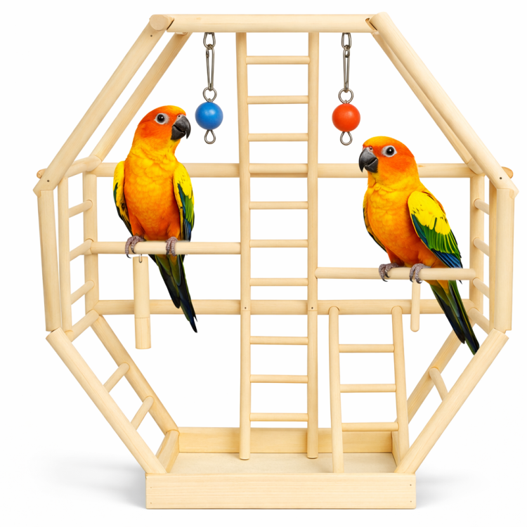 Papuzie Drabinki - Drewniany Plac Zabaw Dla Papug/Ptaków od ParrotPlanet.pl