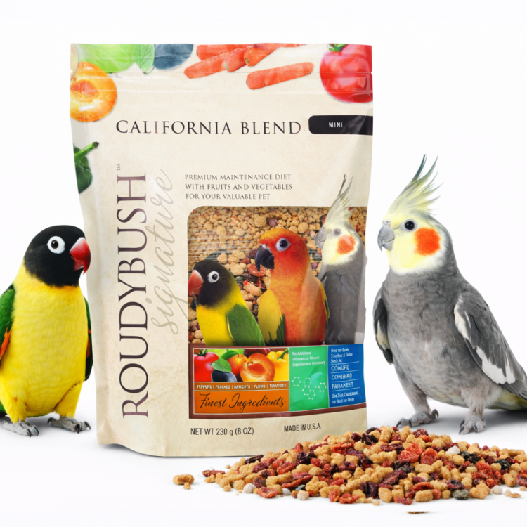 RoudyBush California Blend Mini 1,25 kg – calopsittes, inséparables, perruches ondulées et similaires  de ParrotPlanet.fr