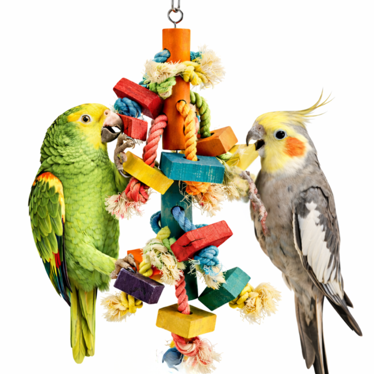 Dziobolub - drewniana zabawka dla średnich i dużych papug od ParrotPlanet.pl