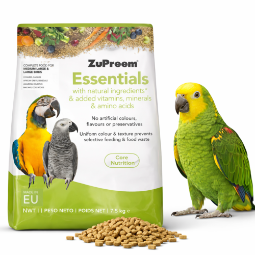 ZuPreem Essentials Natural Complete Parrot Food – granulés complets naturels pour perroquets 1,5 kg ParrotPlanet.fr