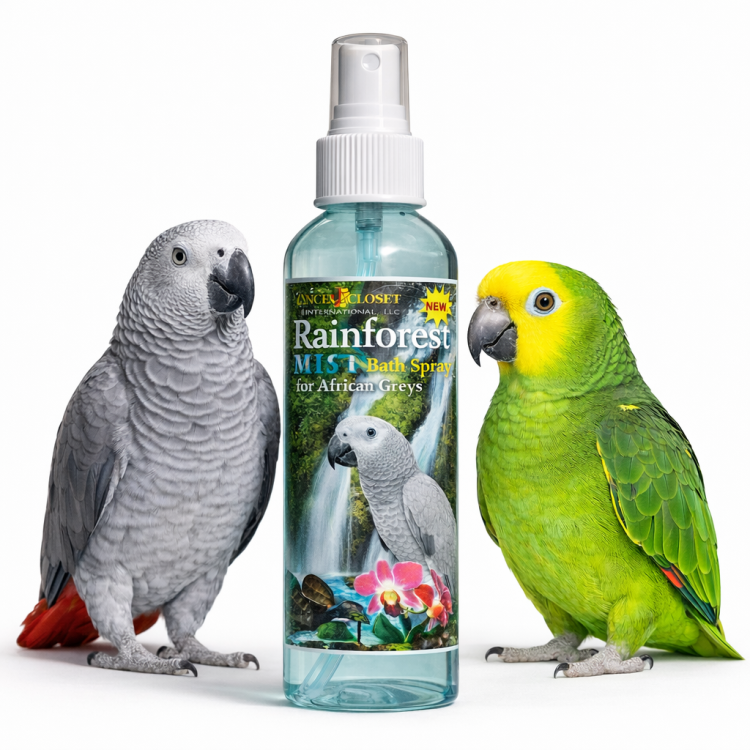 RAINFOREST Mist – solution naturelle pour l’entretien des plumes des amazones et des gris du Gabon, 237 ml  de ParrotPlanet.fr