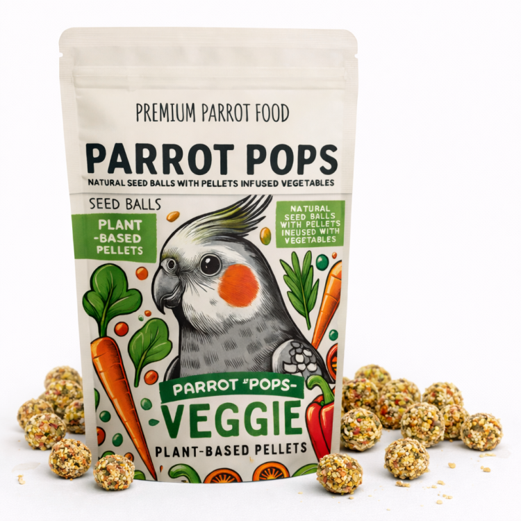 Parrot Pops Veggie Boules Alimentaires pour Petits et Moyens Perroquets 250g de ParrotPlanet.fr