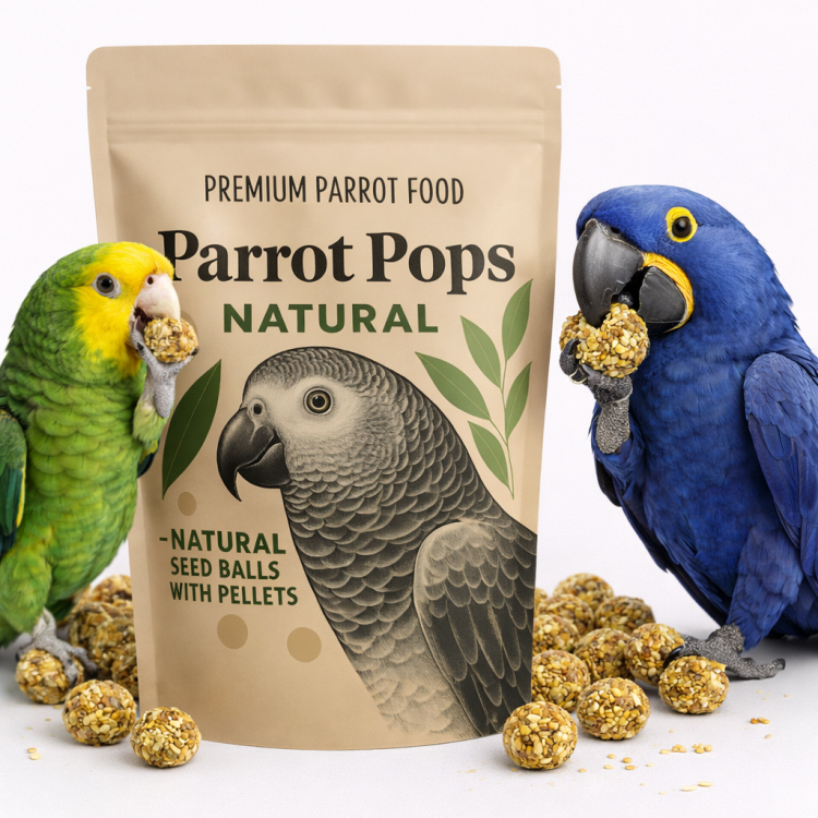 Parrot Pops Natural - Boule nutritive pour grandes perruches - 250g  de ParrotPlanet.fr