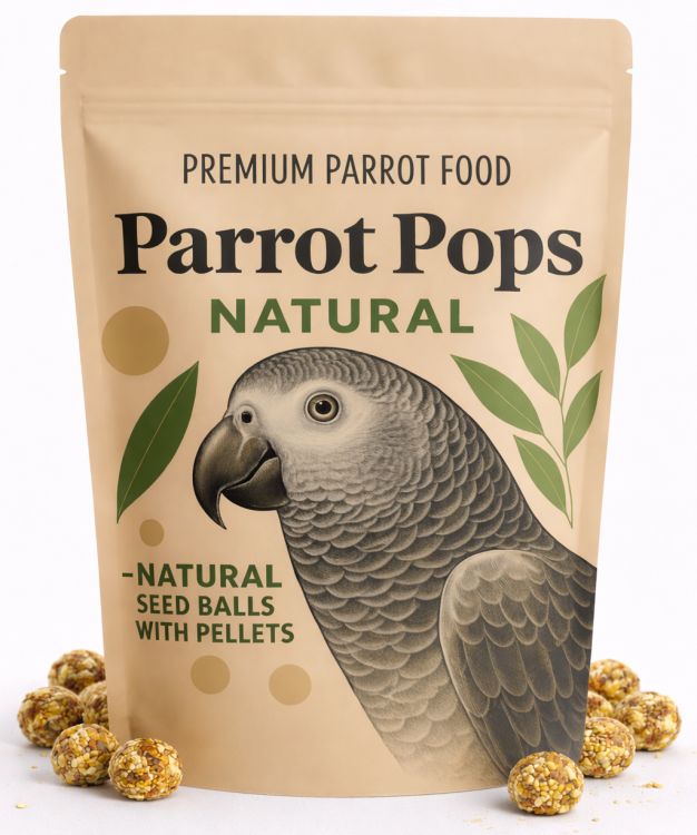 Parrot Pops Natural - Boule nutritive pour grandes perruches - 250g  de ParrotPlanet.fr