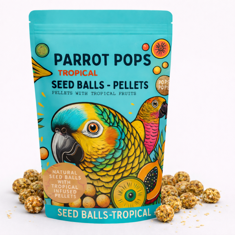 Pops Tropicaux Parrot - Friandise énergétique pour grandes perruches 250g de ParrotPlanet.fr