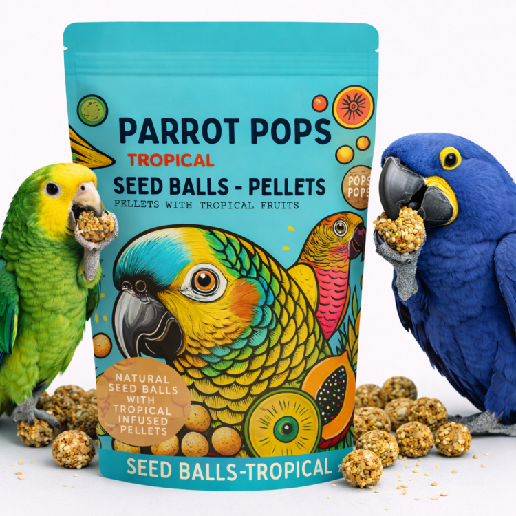 Pops Tropicaux Parrot - Friandise énergétique pour grandes perruches 250g de ParrotPlanet.fr