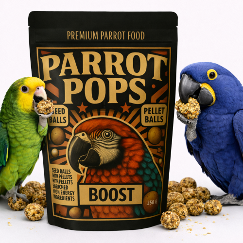 Parrot Pops Boost - Énergie max pour grandes papagues - Nourriture vitaminée 250g de ParrotPlanet.fr