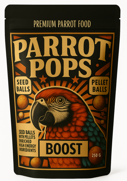 Parrot Pops Boost - Énergie max pour grandes papagues - Nourriture vitaminée 250g de ParrotPlanet.fr