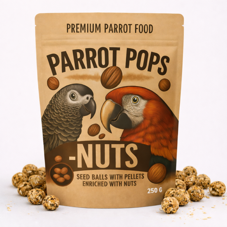 Parrot Pops Nuts - Énergie et nutrition pour grands perroquets 250g  de ParrotPlanet.fr