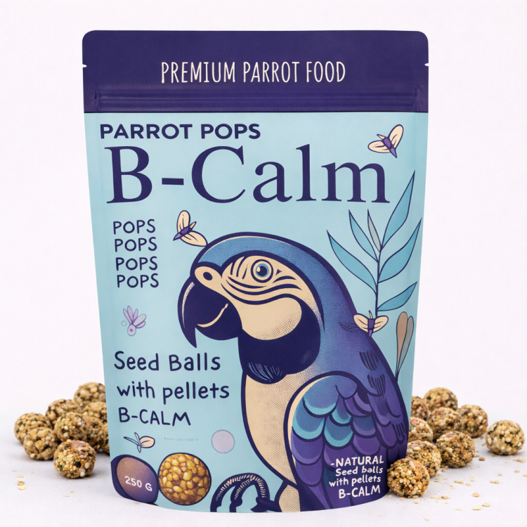 Parrot Pops B-Calm pour grands perroquets - Équilibre naturel, 250g de  ParrotPlanet.fr