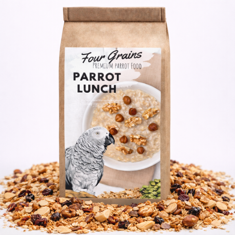 Petit-déjeuner aux quatre grains pour perroquets | Aliment équilibré et savoureux 100g  de ParrotPlanet.fr