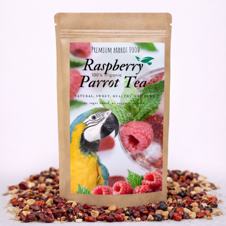 Raspberry Parrot Tea - Organiczny napar, herbatka dla papug malinowa 100g od ParrotPlanet.pl
