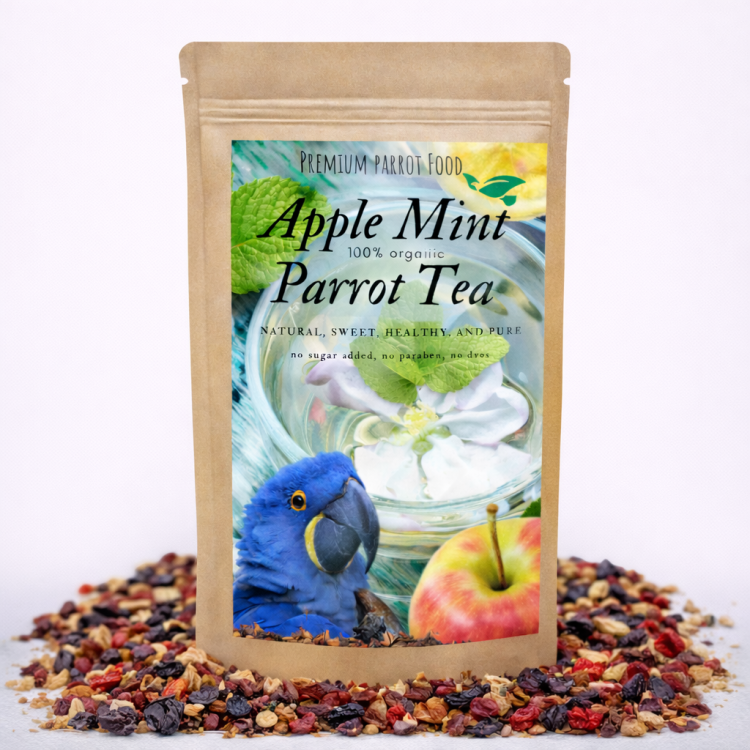 Apple Mint Parrot Tea - Organiczny napar, herbatka dla papug jabłkowo miętowa 100g od ParrotPlanet.pl