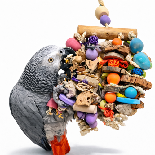 Mosaïque Colorée d’Activité – Jouet Manipulatif Naturel pour Perroquets de ParrotPlanet.fr