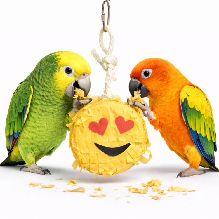 Dr. Smile ! | Jouet Ultra Joyeux | Émoji Piñata | pour tous les perroquets de ParrotPlanet.fr