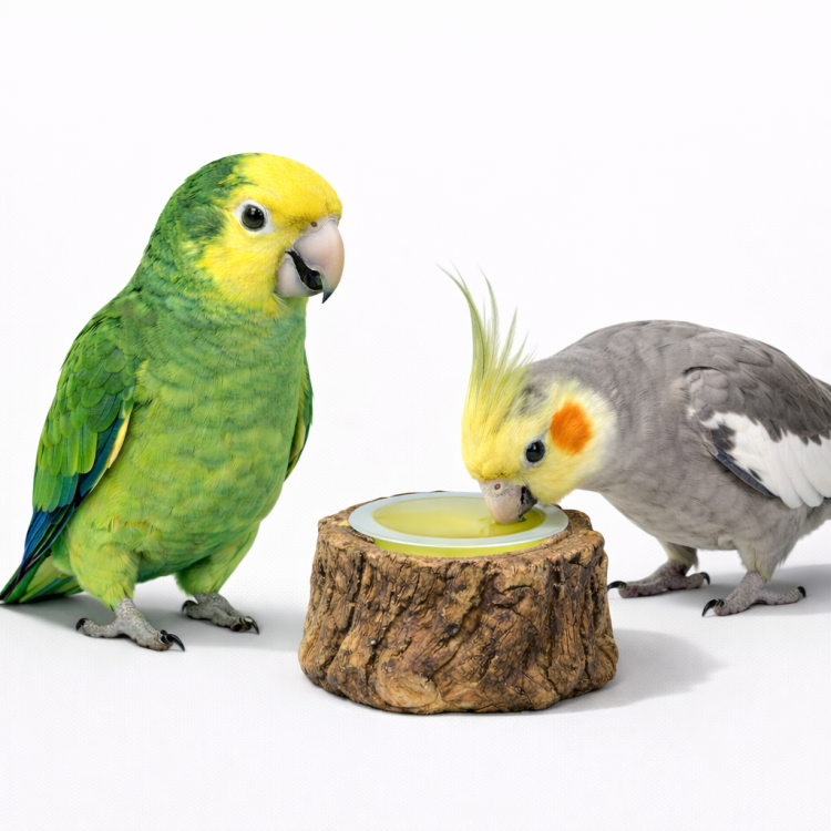 Stolik-pieniek - uchwyt do galaretek dla wszystkich papug od ParrotPlanet.pl