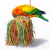 Danseuse Hawaïenne – grand jouet de foraging en osier pour perroquets, 43 × 23 cm ParrotPlanet.fr