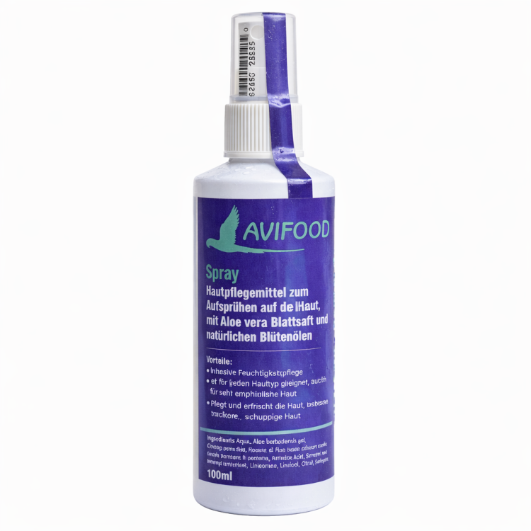 Avifood Spray 250 ml - Kojący spray do stosowania miejscowego o działaniu przeciwświądowym i przeciwzapalnym dla wszystkich papug od ParrotPlanet.pl