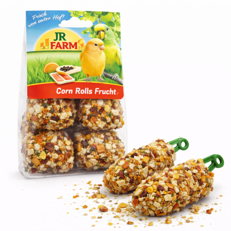 JR FARM Corn Rolls - kukurydziane bułki owocowe dla wszystkich papug 90g od ParrotPlanet.pl