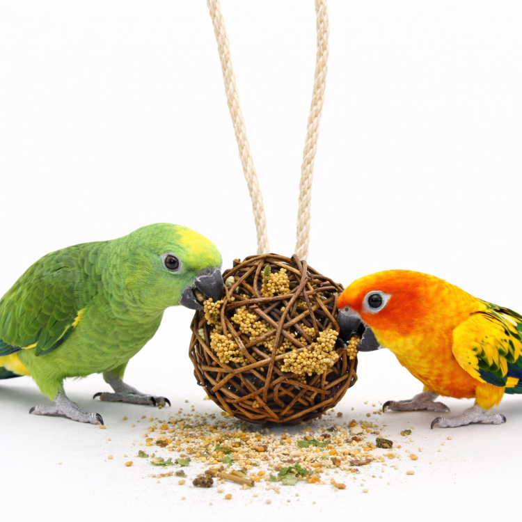 JR FARM Wiklinowa kula nadziewana prosem - pyszna przekąska dla wszystkich papug 25g  od ParrotPlanet.pl